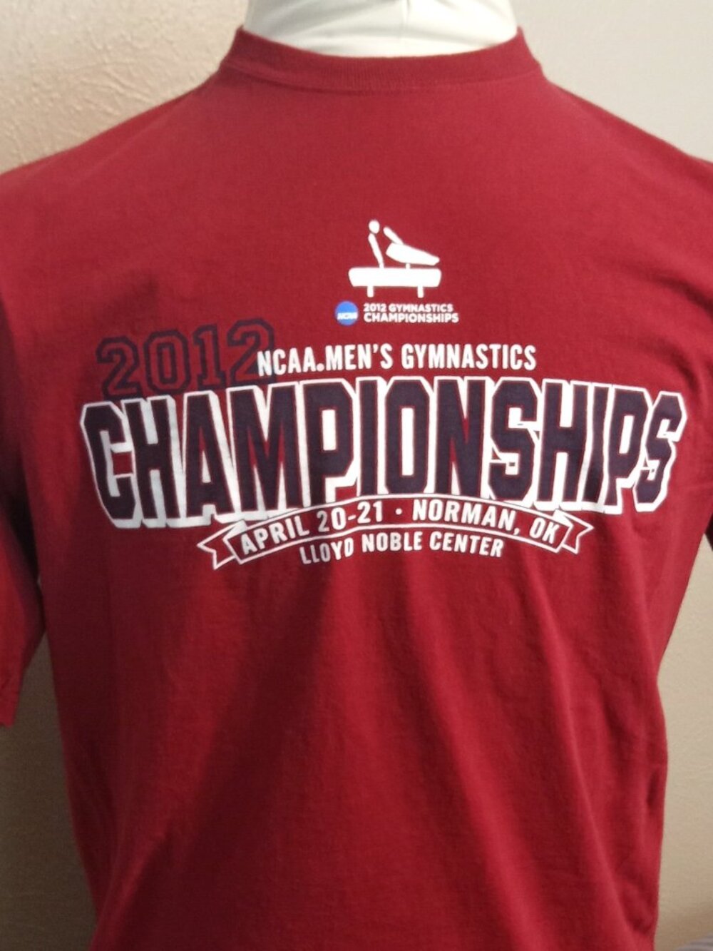 2012 NCAA Men's Gymnastics Championships Collectible T-shirt Shirt (Norman OK)